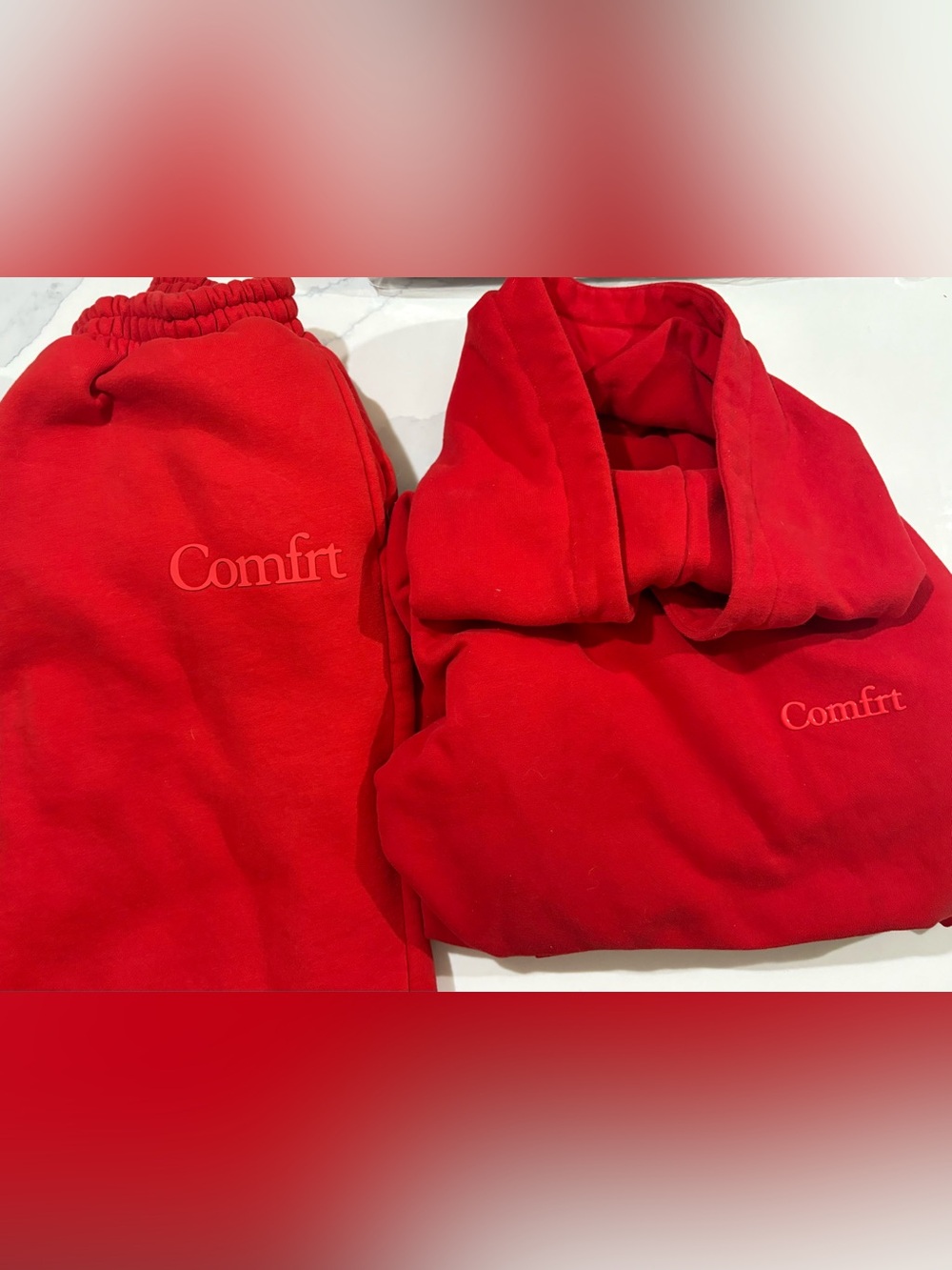 Comfort Red Hoodie & Sweatpants Set | Kids XL / Women’s Small